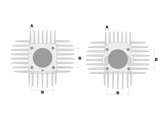 Zylinder 60ccm KB 12 Puch MV / VS / DS / MS / X30 NG2AH Aluminium NC  product